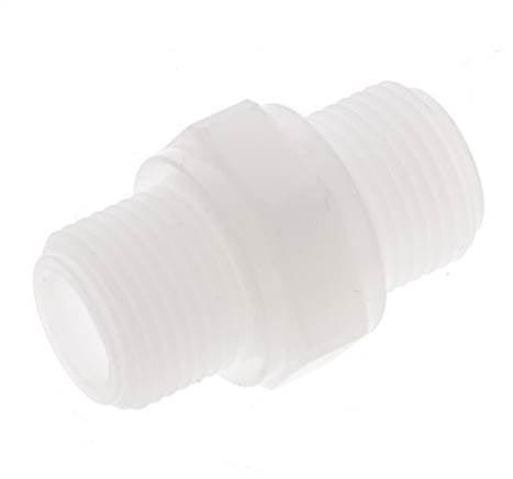 Dubbele Nippel G3/8 Polypropyleen (PP) 10bar FDA 22mm Hex, Doe-het-zelf en Verbouw, Overige Doe-het-zelf en Verbouw, Nieuw, Verzenden