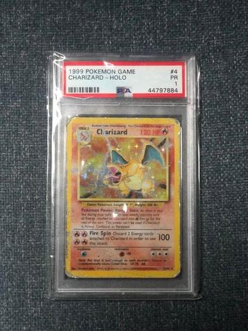 WOTC Pokémon - 1 Graded card - WOTC - Charizard - PSA 1 beschikbaar voor biedingen