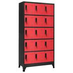 vidaXL Lockerkast 90x40x180 cm staal antracietkleurig en, Huis en Inrichting, Kasten | Lockerkasten, Verzenden, Nieuw