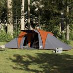 vidaXL Koepeltent 6-persoons waterdicht grijs en oranje, Caravans en Kamperen, Verzenden, Nieuw, Tot en met 2