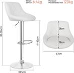 Barkrukken set van 2 - Barstoel met rugleuning - Barkruk - B, Verzenden, Zo goed als nieuw