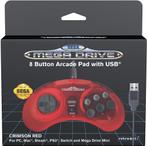 Retro-Bit Sega Mega Drive 8-button USB controller crimson, Spelcomputers en Games, Games | Pc, Nieuw, Verzenden