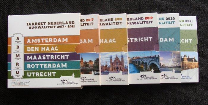 Nederland. Year Set (BU) 2017/2021 Nationale Collectie (5, Postzegels en Munten, Munten | Europa | Euromunten