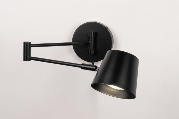 Rietveld Wandlampen - Zwart - Metaal, Huis en Inrichting, Lampen | Wandlampen, Verzenden