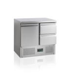 Tefcold koelwerkbank | saladette | 1 deur + 2 lades | RVS |, Nieuw in verpakking, Koelen en Vriezen