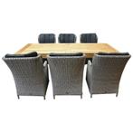 Darwin Krista dining tuinset 240x100xH77,5 cm 7-delig grijs, Tuin en Terras, Ophalen of Verzenden, Nieuw