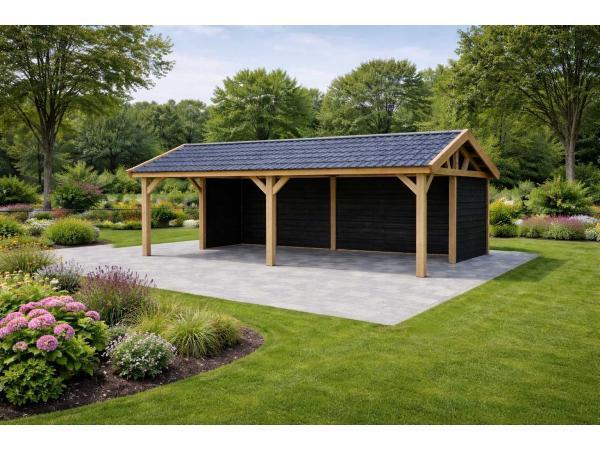 Veiling - Douglas zadeldak overkapping 600x400x300cm, Tuin en Terras, Overkappingen, Nieuw