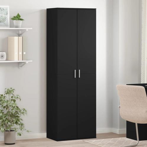 vidaXL Hoge kast 60x35x180 cm bewerkt hout zwart, Huis en Inrichting, Kasten | Overige, Nieuw, Verzenden