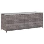 vidaXL Tuinbox 120x50x60 cm poly rattan grijs, Verzenden, Nieuw