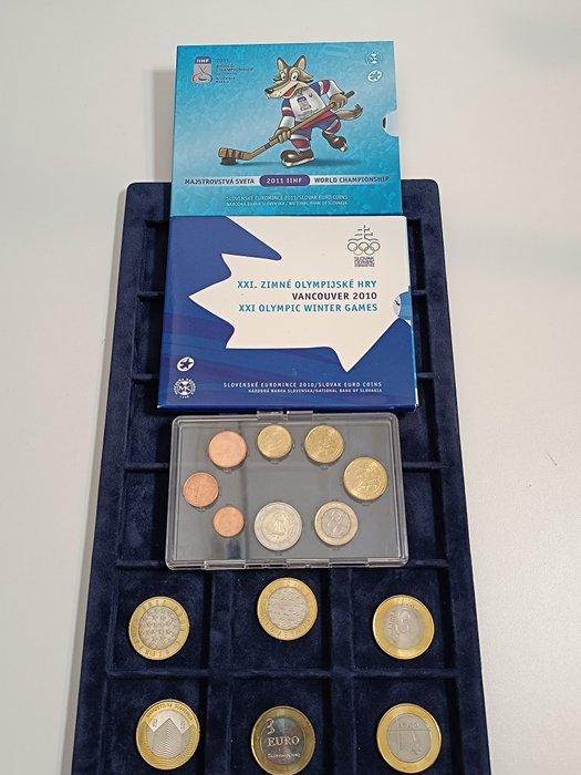 Slovenië, Slowakije. Year Set (BU) / Series 1 Cent - 2 Euro, Postzegels en Munten, Munten | Europa | Euromunten
