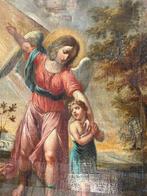 Onbekende kunstenaar - Tobias en de engel Rafaël (XVIII) -, Antiek en Kunst, Kunst | Schilderijen | Klassiek