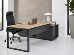 Pulse directie hoekbureau, 224x90/180cm, natuur eiken, Overige plaatsen, Ophalen of Verzenden, Nieuw in verpakking, Bureau
