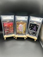 Pokémon - 3 Graded card - Mew #53/205 & Mewtwo - UCG, Nieuw
