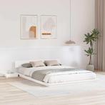 vidaXL Bedframe Wit 140 x 200 cm Hout, Huis en Inrichting, Slaapkamer | Bedden, Verzenden, Nieuw, Wit, Hout