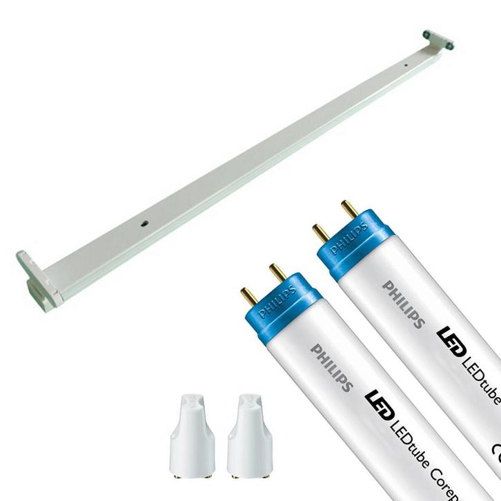 LED TL Armatuur met T8 Buis - Aigi Dybolo - 150cm Dubbel -, Huis en Inrichting, Lampen | Overige, Nieuw, Ophalen of Verzenden