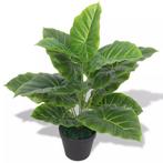Kunst taro plant met pot 45 cm groen (Kunstgras-Planten), Nieuw, Verzenden