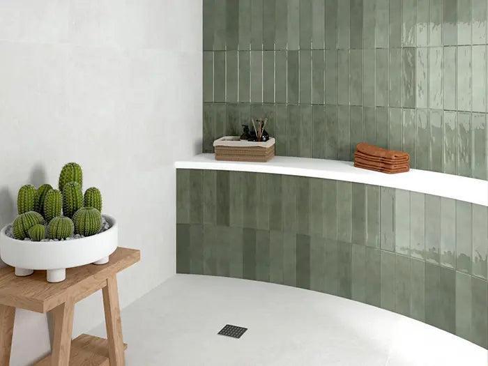 Wandtegel Villeroy Ele Saggio Groen Glans 7,5x30, Doe-het-zelf en Verbouw, Tegels, Minder dan 20 cm, 20 tot 40 cm, 10 m² of meer