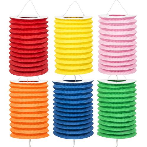 Gekleurde Lampionnen 13cm 12st, Hobby en Vrije tijd, Feestartikelen, Nieuw, Verzenden