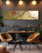 Ksavera - Gold Japanese birds J449 - original paintings, Antiek en Kunst