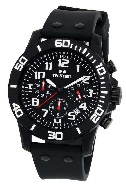 TW Steel CA1 Carbon chronograaf horloge 44 mm, Sieraden, Tassen en Uiterlijk, Horloges | Heren, Kunststof, Nieuw, Kunststof, Overige merken