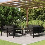 vidaXL 9-delige Loungeset met kussens aluminium, Tuin en Terras, Tuinsets en Loungesets, Verzenden, Nieuw, Aluminium, Loungeset