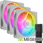 Cooler Master Mobius 120P ARGB White 3-Pack Fan Kit, Computers en Software, Computerkoelers, Verzenden, Nieuw