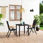 vidaXL 3-delige Tuinset zwart en bruin, Tuin en Terras, Tuinsets en Loungesets, 2 zitplaatsen, Nieuw, Tuinset, Verzenden