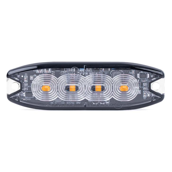 LED Flitser 12 24V 4x3W - 19 Flitsers - Oranje - Dun mo..., Auto-onderdelen, Verlichting, Nieuw, Verzenden
