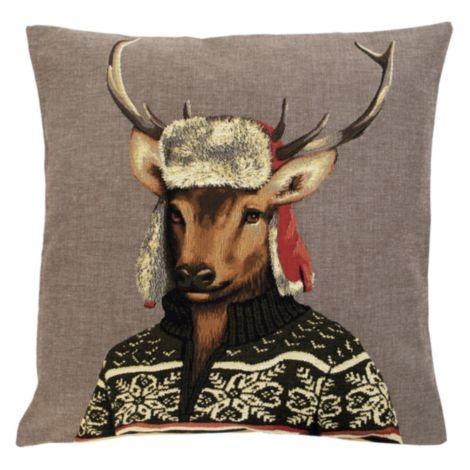 gobelin kussen nordic hert 45x45cm, Huis en Inrichting, Woonaccessoires | Overige, Verzenden
