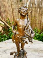 sculptuur, El Pescador Le Pecheur - 37 cm - Brons,
