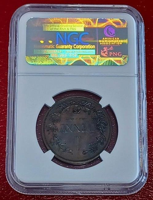 Zuid-Afrika. 1 Penny 1890 ZAR Bronze NGC PF62BN Transvaal, Postzegels en Munten, Munten | Europa | Niet-Euromunten