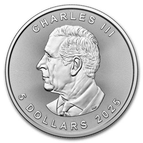 Canada. 5 Dollars 100 x 2025 1 oz $5 CAD Canadian Silver, Postzegels en Munten, Edelmetalen en Baren