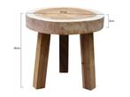 Boomstam krukje 47xH40 cm rond 3 poot - vierkante poten -, Tuin en Terras, Ophalen of Verzenden, Nieuw