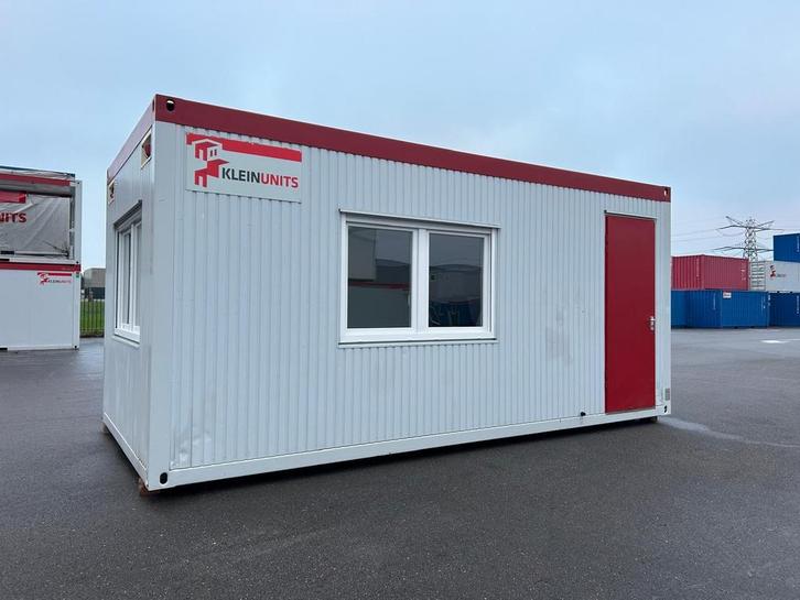 Kantoorunit 6x3 meter met keukenblok | Morgen leveren!, Doe-het-zelf en Verbouw, Bouwketen en Schaftketen, Gebruikt