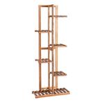 LIVSK Plantenrek van Grenenhout - Vrijstaand voor 7 Potplant, Tuin en Terras, Planten | Tuinplanten, Verzenden