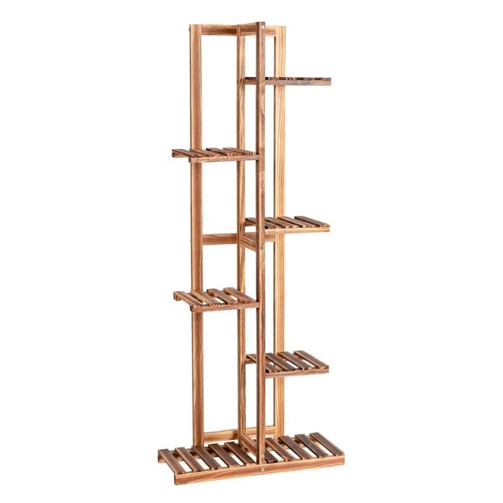 LIVSK Plantenrek van Grenenhout - Vrijstaand voor 7 Potplant, Tuin en Terras, Planten | Tuinplanten, Verzenden