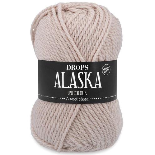 DROPS Alaska Uni Colour - 69 parelwit - Wol Garen, Hobby en Vrije tijd, Breien en Haken, Ophalen of Verzenden