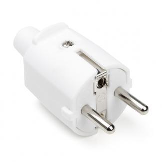 Schuko stekker | Q-link (Randaarde/Penaarde, 16 A, PVC, Wit), Doe-het-zelf en Verbouw, Elektra en Kabels, Nieuw, Verzenden
