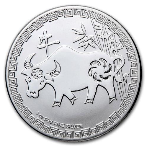 Lunar - Year of the Ox (New Zealand) 1 oz 2021, Postzegels en Munten, Munten | Oceanië, Losse munt, Zilver, Verzenden