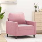 vidaXL Fauteuil 60 cm fluweel roze, Eenpersoons, Verzenden, Nieuw, Minder dan 150 cm