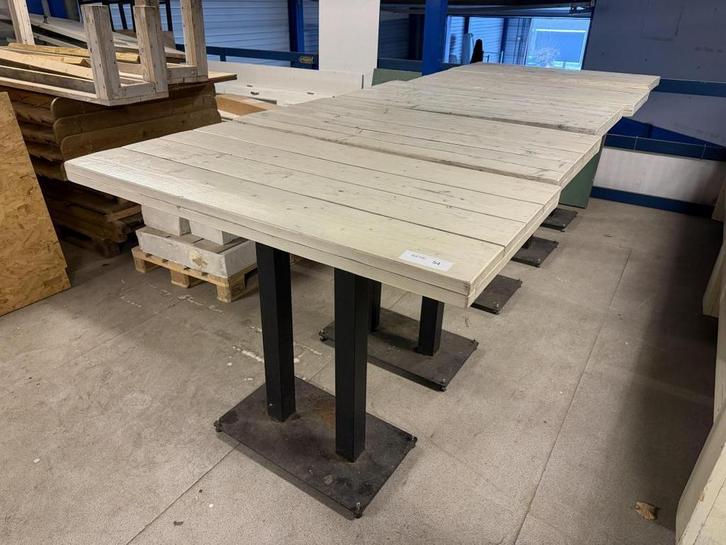 Online veiling: Steigerhout Sta-tafel 130x69x106cm, Huis en Inrichting, Tafels | Statafels, Gebruikt