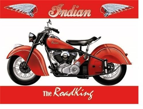 Indian the Roadking reclamebord, Verzamelen, Merken en Reclamevoorwerpen, Nieuw, Ophalen of Verzenden