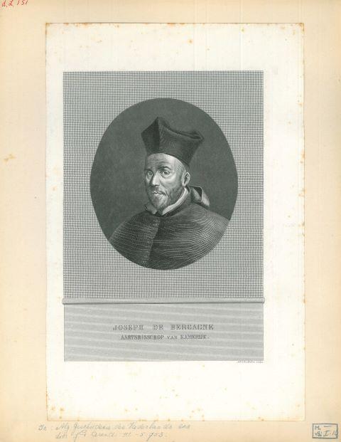Portrait of Joseph de Bergaigne, Antiek en Kunst, Kunst | Etsen en Gravures