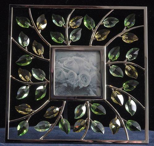 swarovski - Fotolijst - Kristal - Lijstraam – bladeren, Antiek en Kunst, Curiosa en Brocante