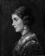 Italiaanse school (XX) - Ritratto di donna, Antiek en Kunst, Kunst | Schilderijen | Klassiek