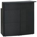 vidaXL Tuinbartafel 120x55x110 cm poly rattan zwart, Tuin en Terras, Tuintafels, Verzenden, Nieuw
