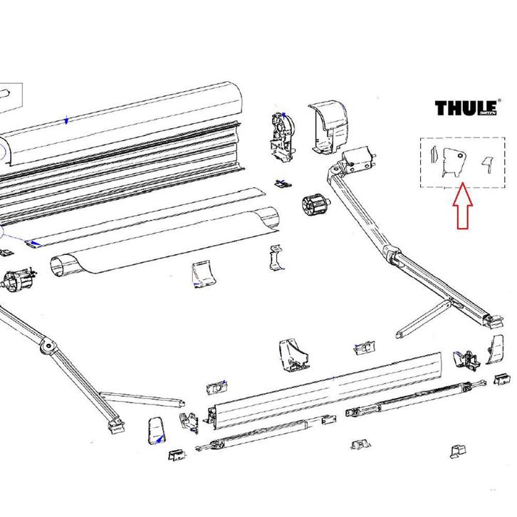 Thule Connection Pieces Tension Rafter 8000, Caravans en Kamperen, Voortenten en Luifels, Ophalen of Verzenden
