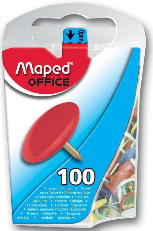 Maped Maped - gekleurde punaises - 10mm - 100 stuks, Zakelijke goederen, Partijgoederen en Retail | Verpakking en Verzending, Ophalen of Verzenden