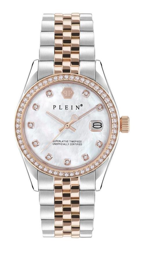 Philipp Plein Date Superlative PWYAA0223 dameshorloge 34 mm, Sieraden, Tassen en Uiterlijk, Horloges | Dames, Staal, Nieuw, Staal