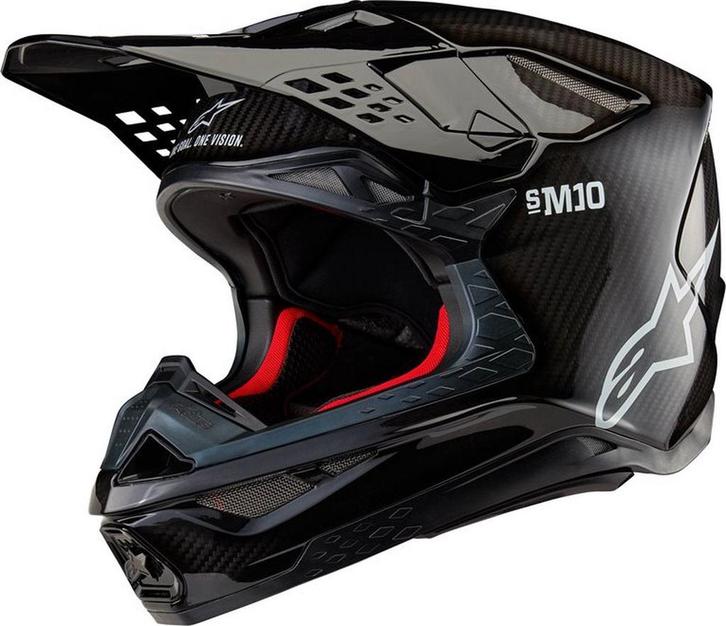Alpinestars Supertech S-M10 Solid Helmet Ece 22.06 Black Glo, Motoren, Kleding | Motorkleding, Verzenden